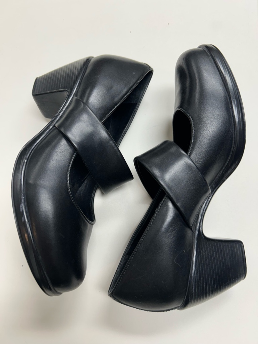 Dansko Black Mary Jane Heels with Strap - Picture 4 of 7